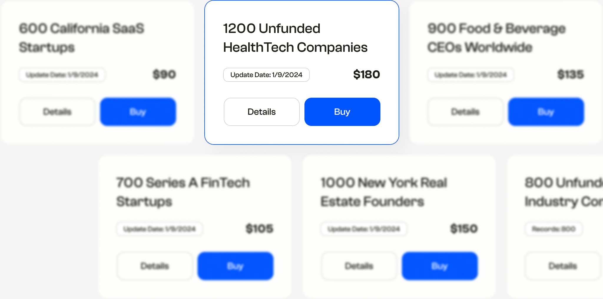 Stack of data cards showing simplicity